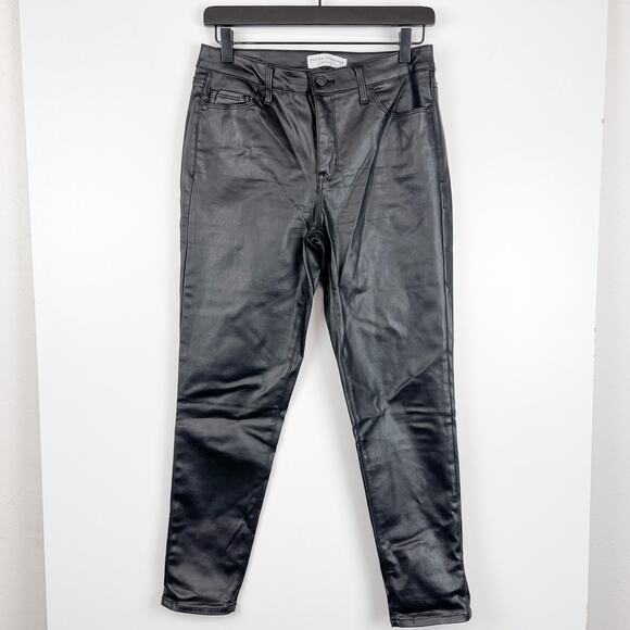 Social Standard Sanctuary Size 8 Faux Leather Ankle Skinny High Rise Pants Black - Picture 1 of 10